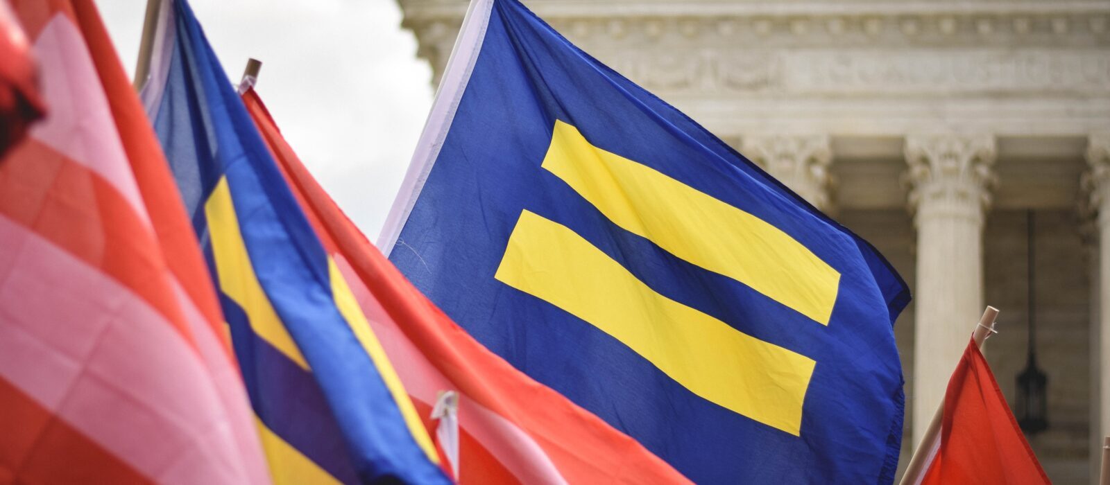 LGBTQ+ equality flags outside of the United State Supreme Court June 26, 2015