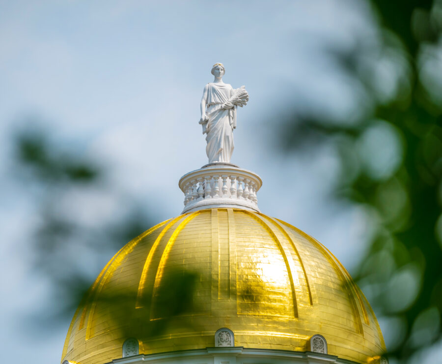 Montpelier Vermont Statehouse golden dome